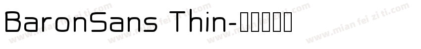 BaronSans Thin字体转换